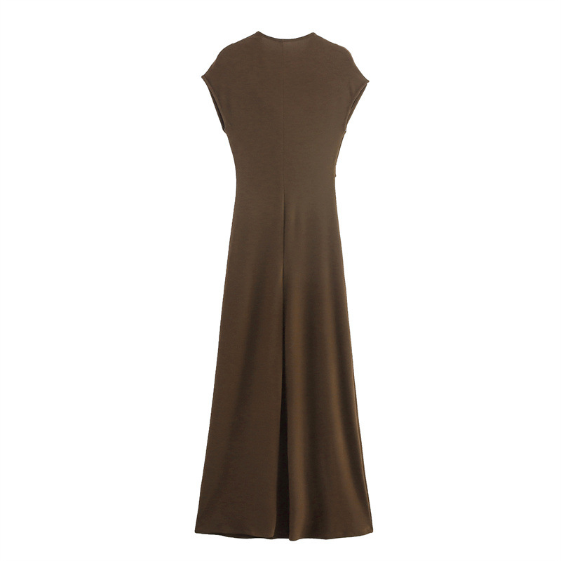 Foreign trade 2025 autumn new European and American style women's clothing fashion temperament elegant pleated sleeveless dress 1165461 Foreign trade 2025 autumn new European and American style women's clothing fashion temperament elegant pleated sleeveless dress 1165461