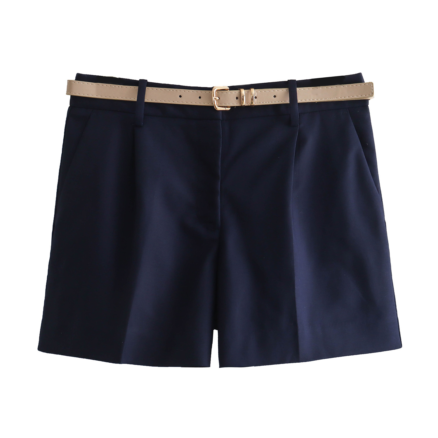 Foreign trade 2024 summer new women's clothing European and American style with belt decoration casual fashion versatile shorts 8372104 Foreign trade 2024 summer new women's clothing European and American style with belt decoration casual fashion versatile shorts 8372104