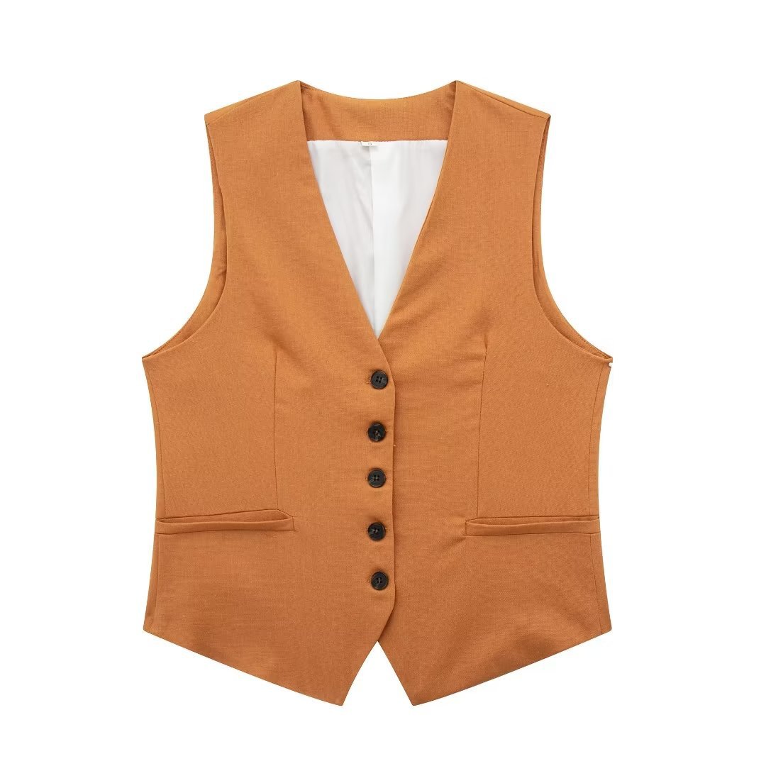 2023 Summer New Products for Foreign Trade: Cross border Women's Clothing in Europe and America, Linen Blended Vest and Shorts Set 2023 Summer New Products for Foreign Trade: Cross border Women's Clothing in Europe and America, Linen Blended Vest and Shorts Set