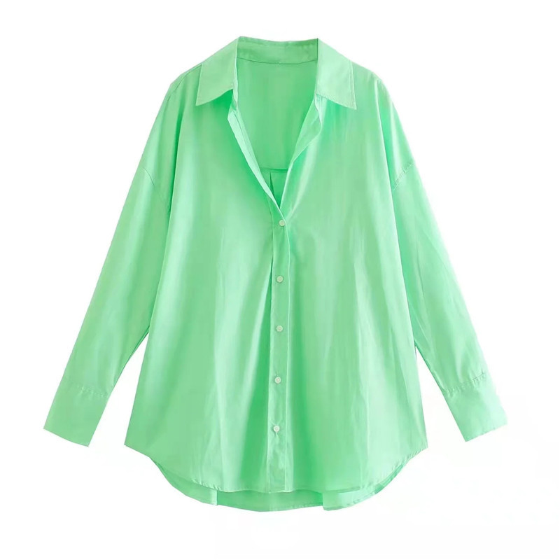 Foreign Trade Wholesale 2023 Spring and Autumn New Products Women's Clothing European and American Style Street Fashion Urban Leisure Multi color Poplin Shirt Foreign Trade Wholesale 2023 Spring and Autumn New Products Women's Clothing European and American Style Street Fashion Urban Leisure Multi color Poplin Shirt