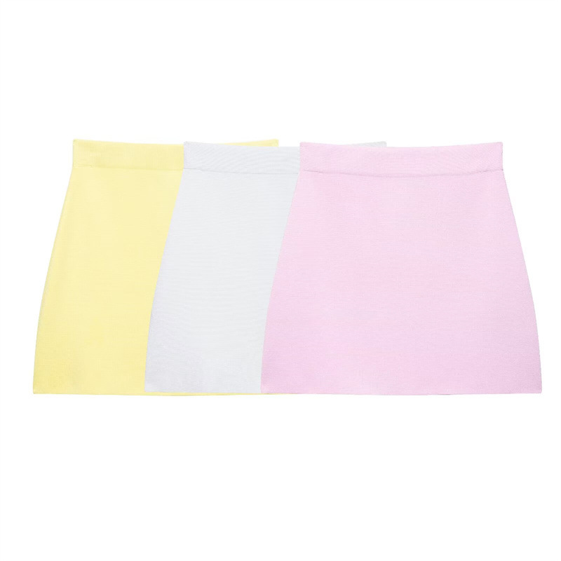 Foreign Trade 2025 Summer New European and American Style Women's Fashion and Leisure Versatile Short Sleeve Knitted Shirt Skirt 1822022 Foreign Trade 2025 Summer New European and American Style Women's Fashion and Leisure Versatile Short Sleeve Knitted Shirt Skirt 1822022