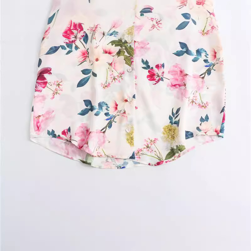 Foreign Trade 2024 Spring New Women's Clothing European and American Style Silk Texture Versatile Loose Printed Shirt for Women 2248802 Foreign Trade 2024 Spring New Women's Clothing European and American Style Silk Texture Versatile Loose Printed Shirt for Women 2248802