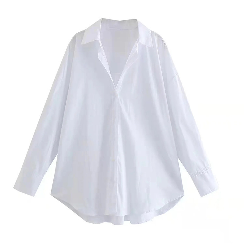 Foreign Trade Wholesale 2023 Spring and Autumn New Products Women's Clothing European and American Style Street Fashion Urban Leisure Multi color Poplin Shirt Foreign Trade Wholesale 2023 Spring and Autumn New Products Women's Clothing European and American Style Street Fashion Urban Leisure Multi color Poplin Shirt