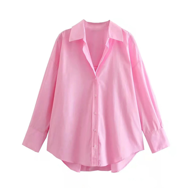 Foreign Trade Wholesale 2023 Spring and Autumn New Products Women's Clothing European and American Style Street Fashion Urban Leisure Multi color Poplin Shirt Foreign Trade Wholesale 2023 Spring and Autumn New Products Women's Clothing European and American Style Street Fashion Urban Leisure Multi color Poplin Shirt