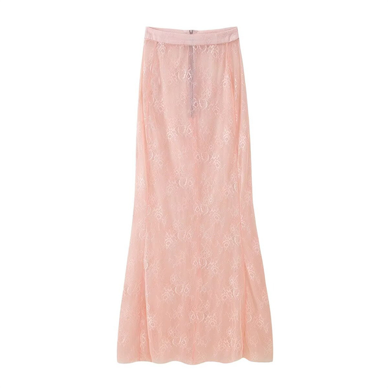 Foreign trade 2025 summer new style lapel, waist cinching, buckle decoration, suit jacket, lace long skirt set Foreign trade 2025 summer new style lapel, waist cinching, buckle decoration, suit jacket, lace long skirt set