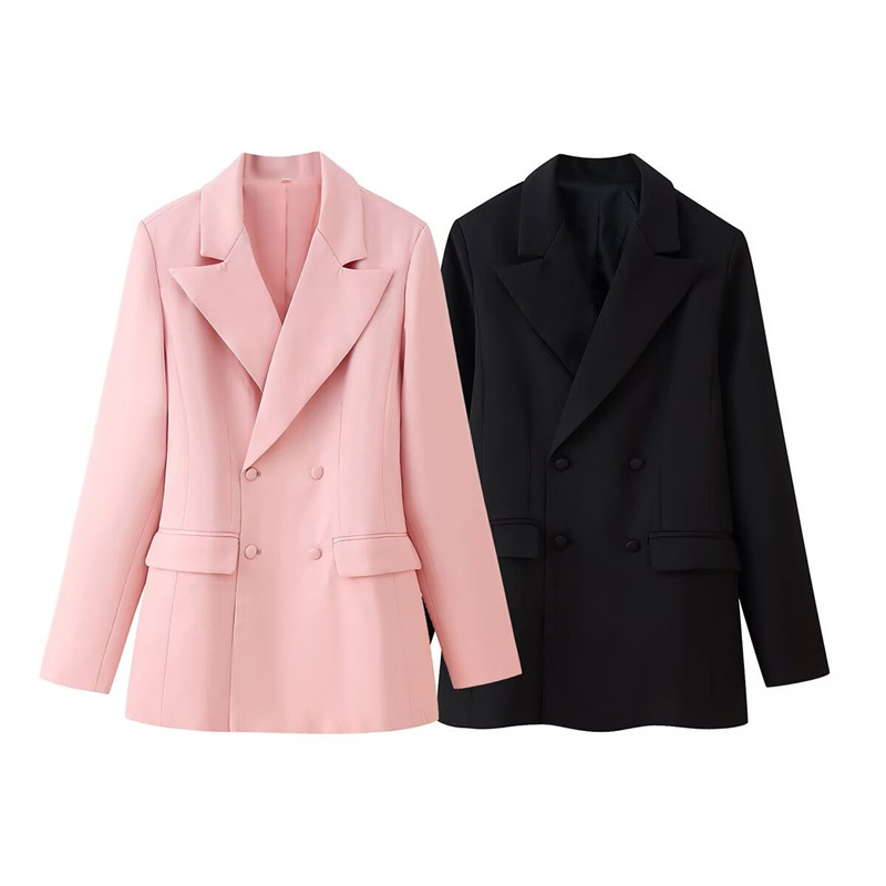 Foreign trade 2025 summer new style lapel, waist cinching, buckle decoration, suit jacket, lace long skirt set Foreign trade 2025 summer new style lapel, waist cinching, buckle decoration, suit jacket, lace long skirt set