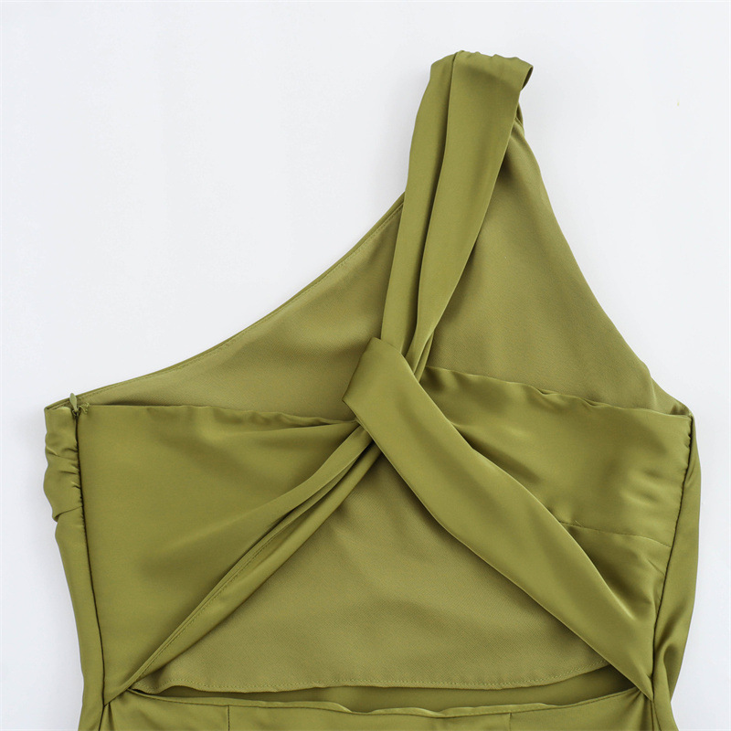 2024 Summer New European and American Sexy backless Fashion Versatile Asymmetric Silk Texture Dress 8372074 2024 Summer New European and American Sexy backless Fashion Versatile Asymmetric Silk Texture Dress 8372074