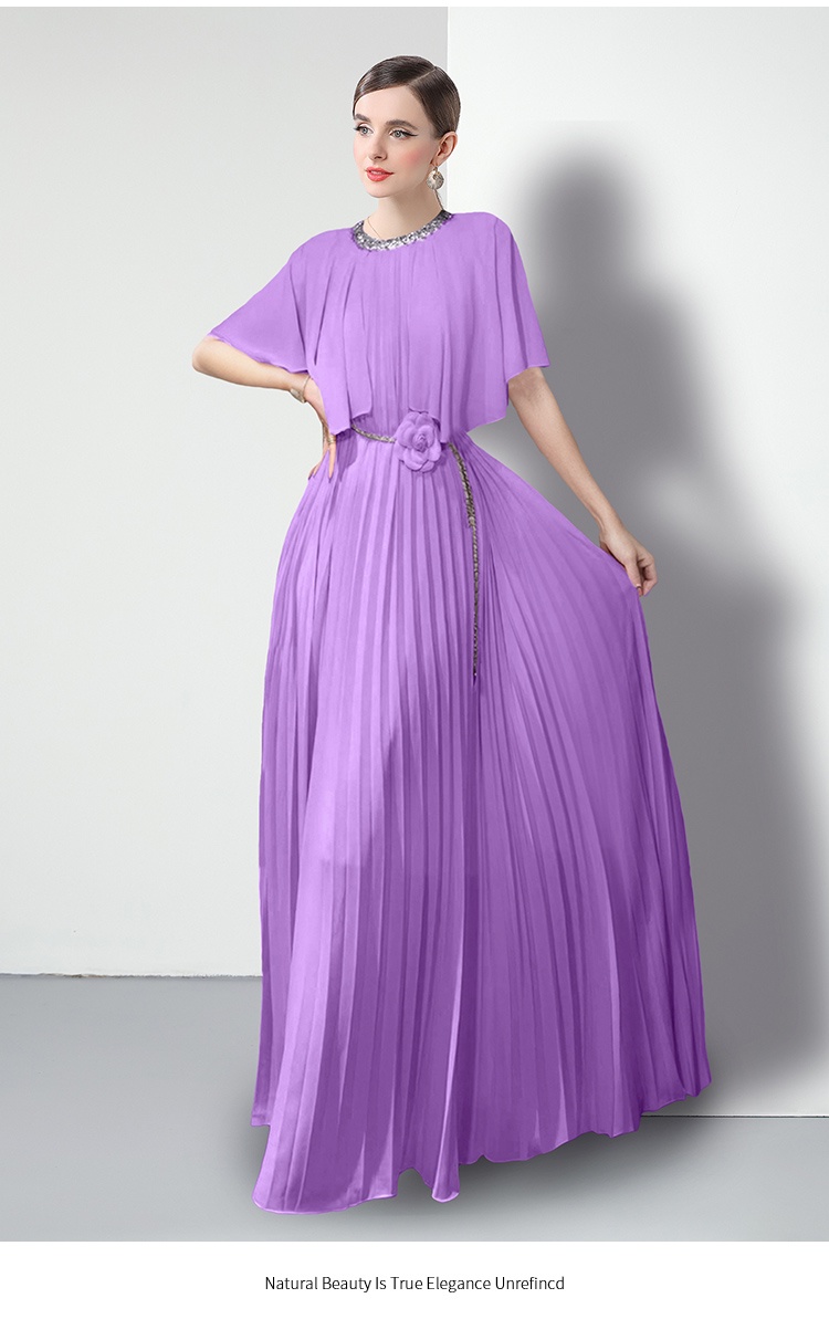Factory direct sale pleated evening dress, customer order style, available in 7 colors Factory direct sale pleated evening dress, customer order style, available in 7 colors
