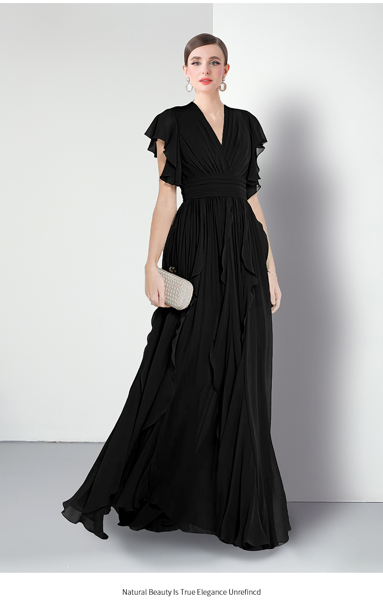 Factory direct sales European station evening dress splicing dress, customer order 9912, length 135 Factory direct sales European station evening dress splicing dress, customer order 9912, length 135