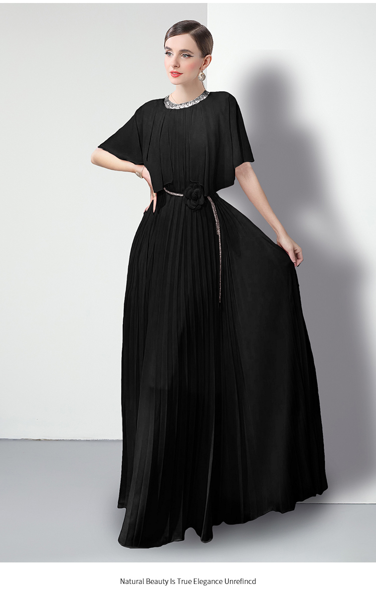 Factory direct sale pleated evening dress, customer order style, available in 7 colors Factory direct sale pleated evening dress, customer order style, available in 7 colors