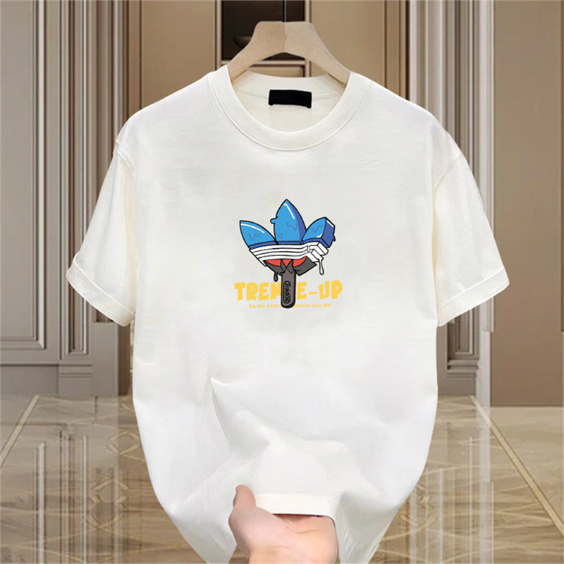 Summer new short sleeved T-shirt men's American heavyweight fashion brand couple half sleeved top loose casual round neck base shirt Summer new short sleeved T-shirt men's American heavyweight fashion brand couple half sleeved top loose casual round neck base shirt