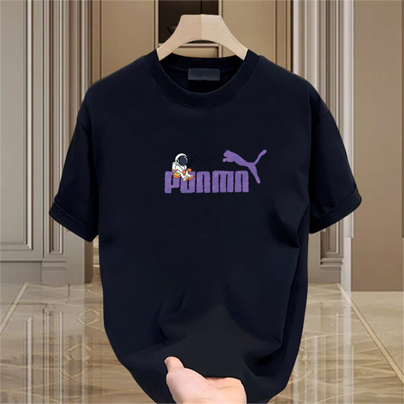 Summer new short sleeved T-shirt men's American heavyweight fashion brand couple half sleeved top loose casual round neck base shirt Summer new short sleeved T-shirt men's American heavyweight fashion brand couple half sleeved top loose casual round neck base shirt