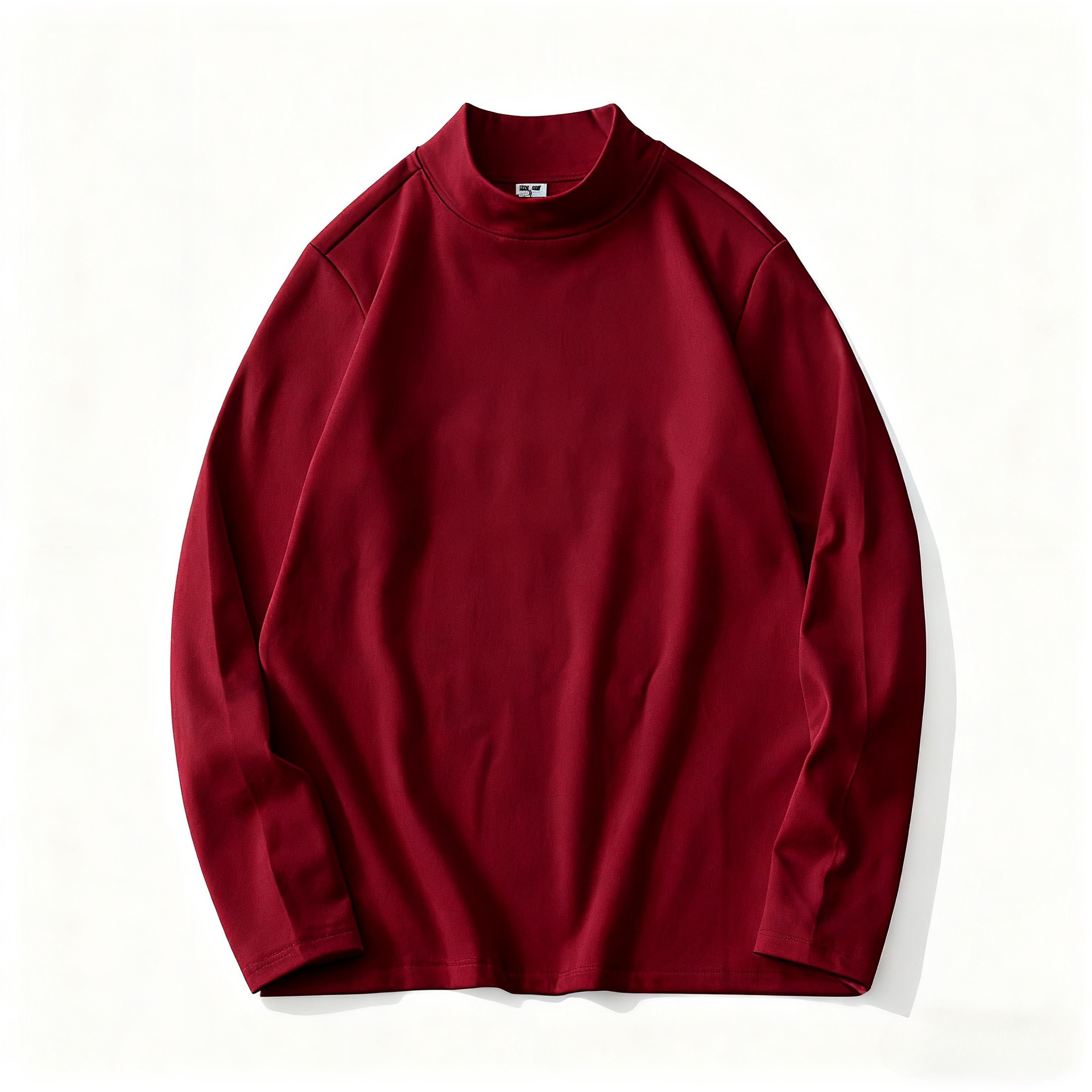 High quality German velvet semi high neck long sleeved T-shirt for men in autumn and winter, with solid color short sleeved top underneath, men's clothing for men High quality German velvet semi high neck long sleeved T-shirt for men in autumn and winter, with solid color short sleeved top underneath, men's clothing for men