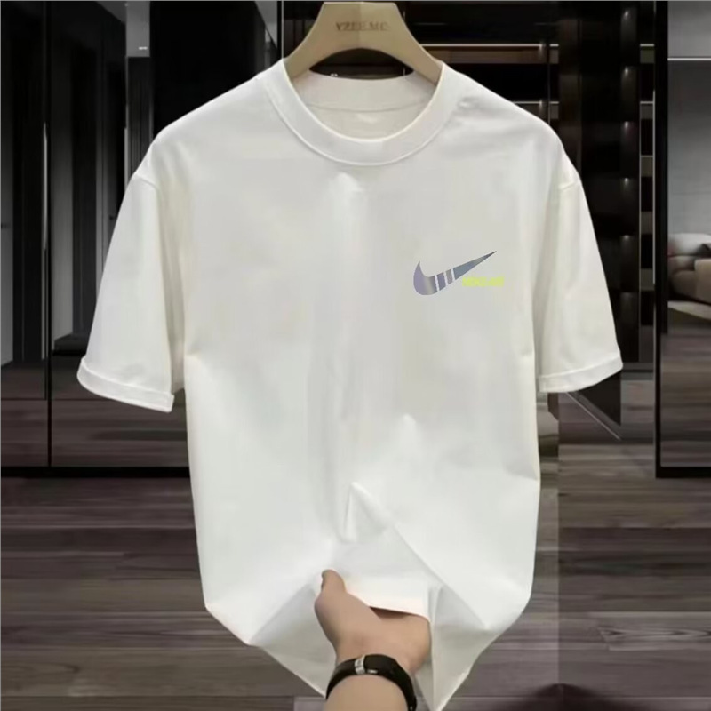 Summer new short sleeved T-shirt men's base shirt trendy brand couple half sleeved top loose casual round neck T-shirt casual