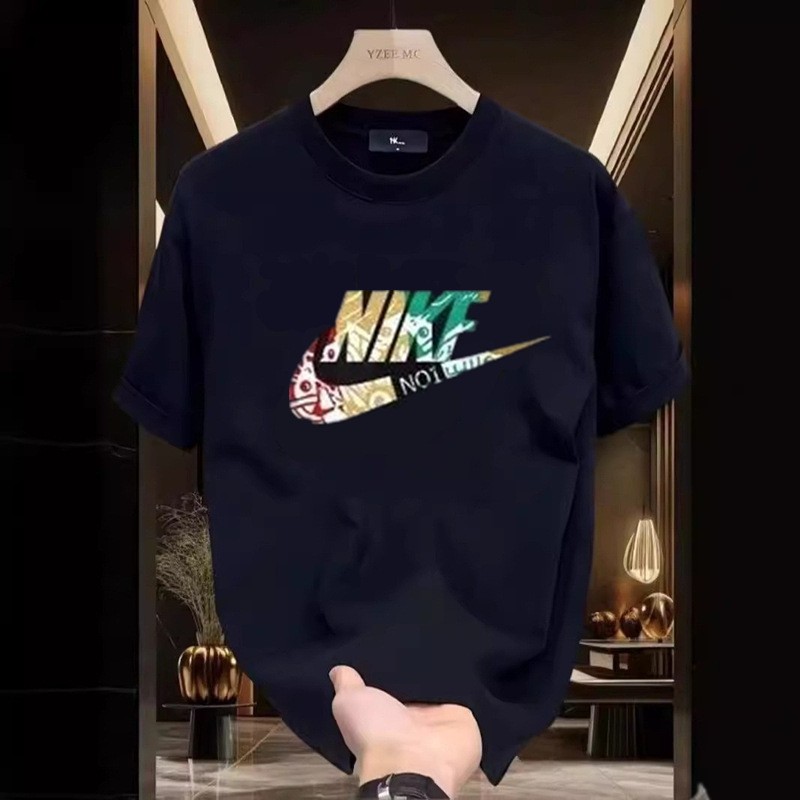 New couple's cross-border short sleeved top for spring and summer 2025, with a particularly niche design sense. Half sleeved T-shirt for men