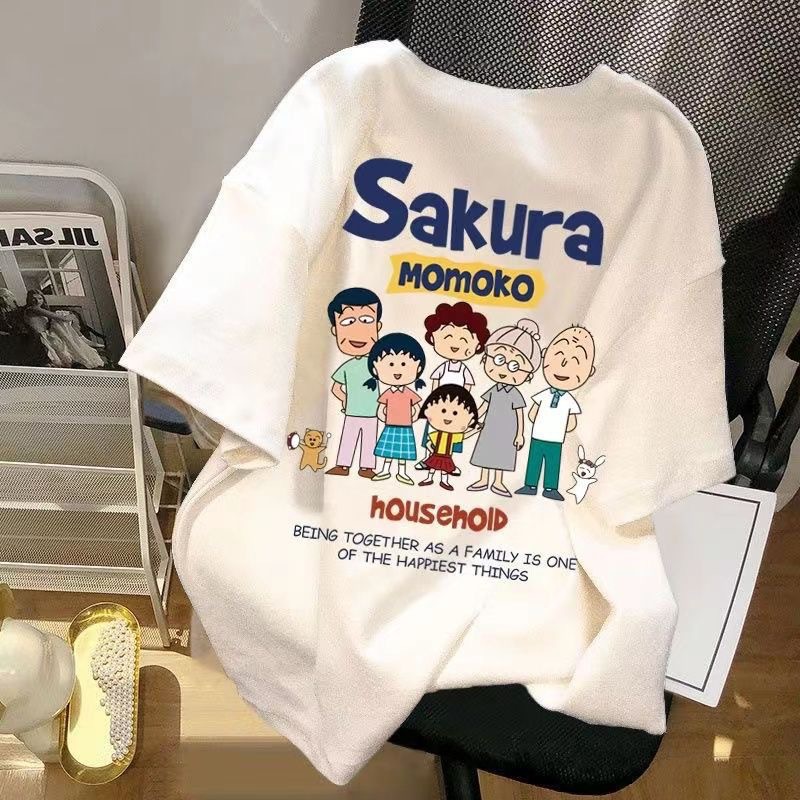 Little Fresh Strawberry Bear White Summer Short sleeved T-shirt for Men and Women Loose Korean Versatile Youth Retro Top Couple Little Fresh Strawberry Bear White Summer Short sleeved T-shirt for Men and Women Loose Korean Versatile Youth Retro Top Couple