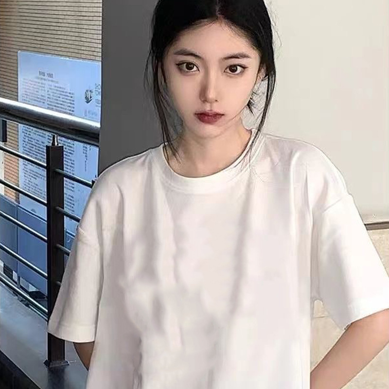 Hong Kong style letter black ice silk couple style unisex round neck short sleeved T-shirt men's trendy versatile casual clothes Hong Kong style letter black ice silk couple style unisex round neck short sleeved T-shirt men's trendy versatile casual clothes