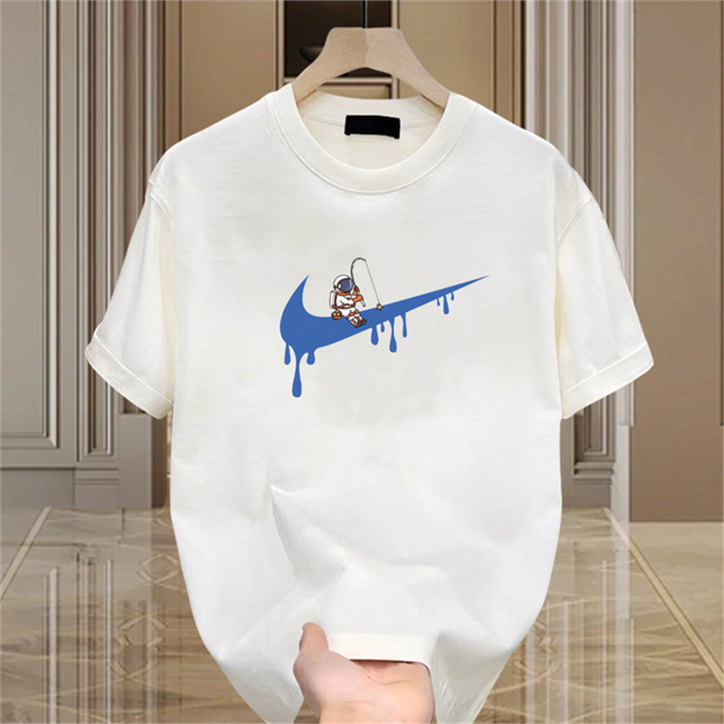 Summer new short sleeved T-shirt men's base shirt trendy brand couple half sleeved top loose casual round neck T-shirt casual Summer new short sleeved T-shirt men's base shirt trendy brand couple half sleeved top loose casual round neck T-shirt casual