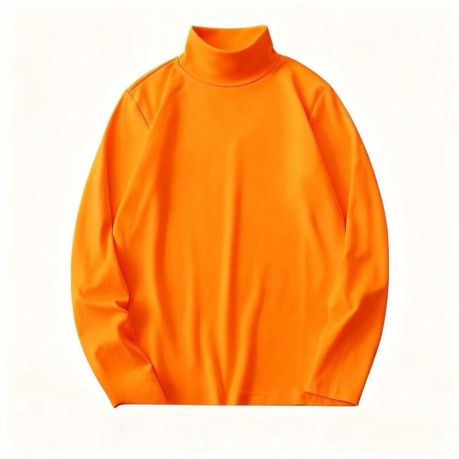 High quality German velvet semi high neck long sleeved T-shirt for men in autumn and winter, with solid color short sleeved top underneath, men's clothing for men High quality German velvet semi high neck long sleeved T-shirt for men in autumn and winter, with solid color short sleeved top underneath, men's clothing for men