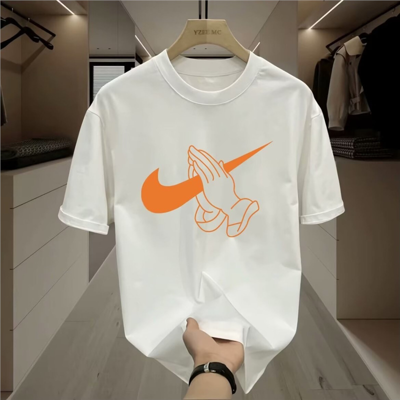 Summer new short sleeved T-shirt men's base shirt trendy brand couple half sleeved top loose casual round neck T-shirt casual Summer new short sleeved T-shirt men's base shirt trendy brand couple half sleeved top loose casual round neck T-shirt casual