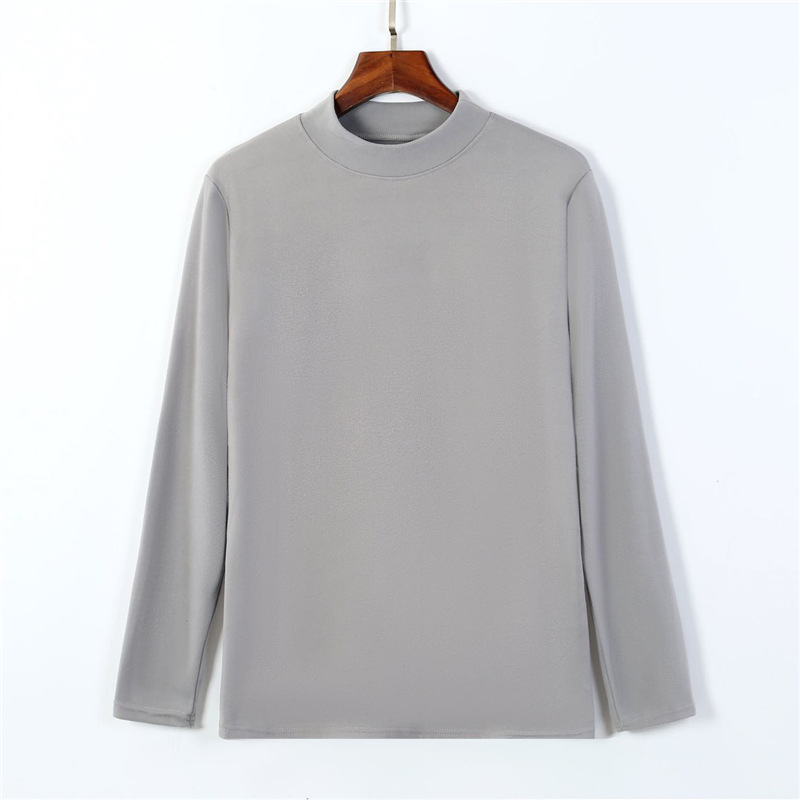 Men's thermal underwear, German velvet autumn clothes, mid neck thread clothes, winter inner wear, base shirt, men's inner wear, half high neck T-shirt