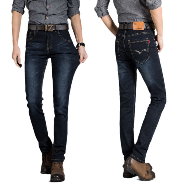 Summer Longmao men's thin jeans with high elasticity, loose fit, straight leg, casual, versatile, high waist, business, middle-aged men's clothing