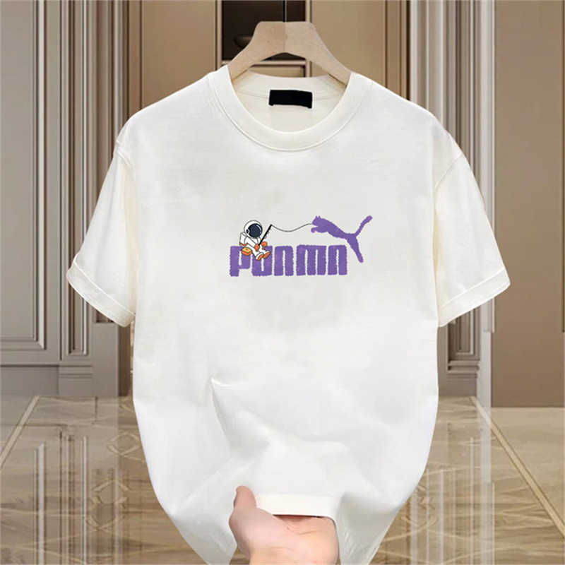 Summer new short sleeved T-shirt men's American heavyweight fashion brand couple half sleeved top loose casual round neck base shirt Summer new short sleeved T-shirt men's American heavyweight fashion brand couple half sleeved top loose casual round neck base shirt