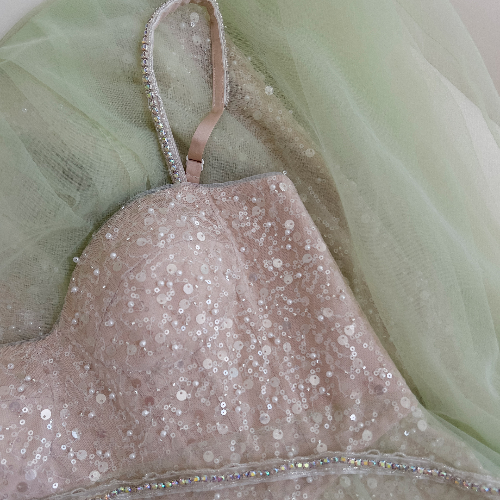 Elegant summer new product light emerald green temperament long waist slimming camisole dress 68710 Elegant summer new product light emerald green temperament long waist slimming camisole dress 68710