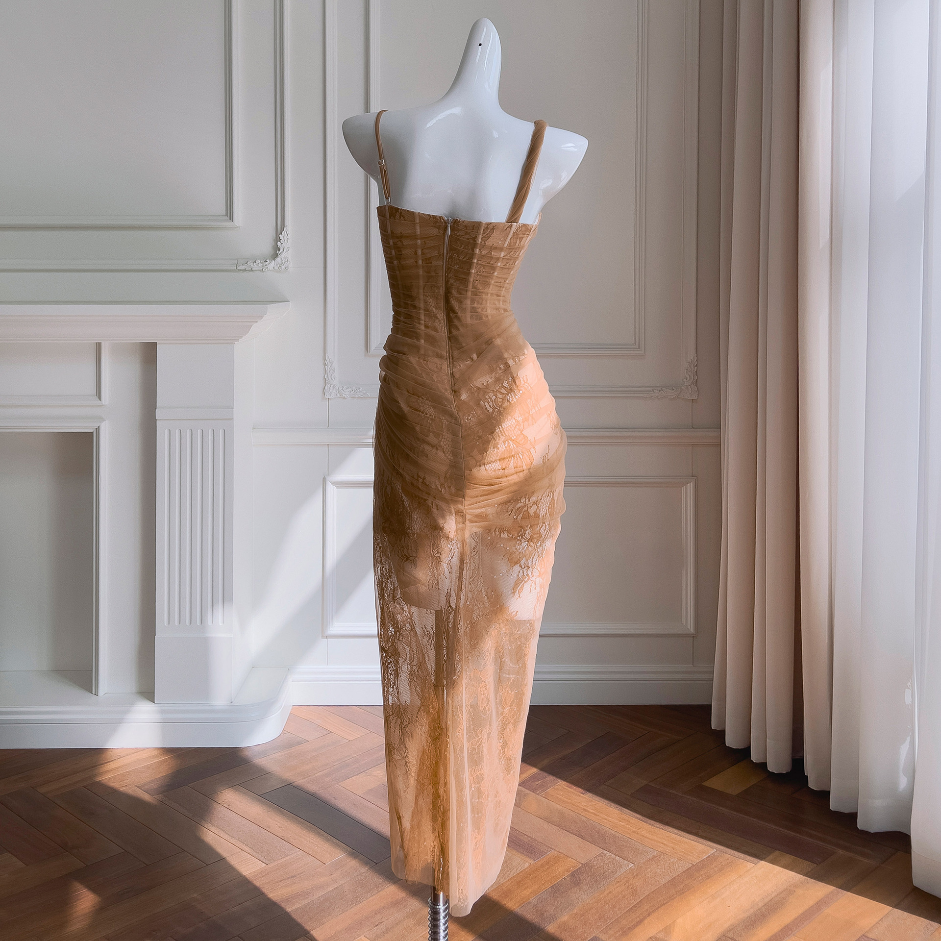 Summer New Fashionable Style Strap Skirt Elegant Slimming Dress Party Date Lace Perspective Skirt 68512 Summer New Fashionable Style Strap Skirt Elegant Slimming Dress Party Date Lace Perspective Skirt 68512