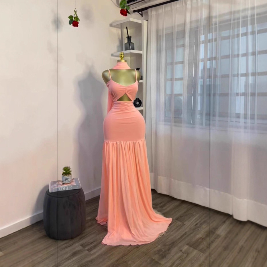 In stock 2025 summer new European and American cross-border camisole splicing sleeveless dress temperament slim fit long dress with silk scarf included In stock 2025 summer new European and American cross-border camisole splicing sleeveless dress temperament slim fit long dress with silk scarf included