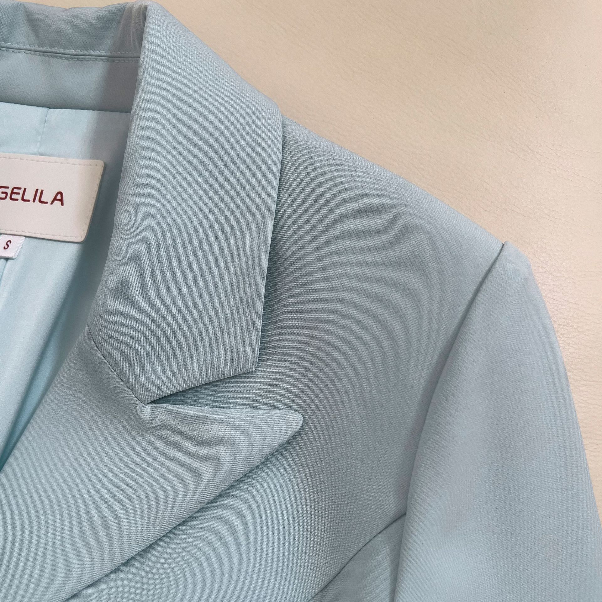 2024 Autumn/Winter New Product Water Blue Temperament Long Style Suit Dress Daily Dress Female 68830 2024 Autumn/Winter New Product Water Blue Temperament Long Style Suit Dress Daily Dress Female 68830