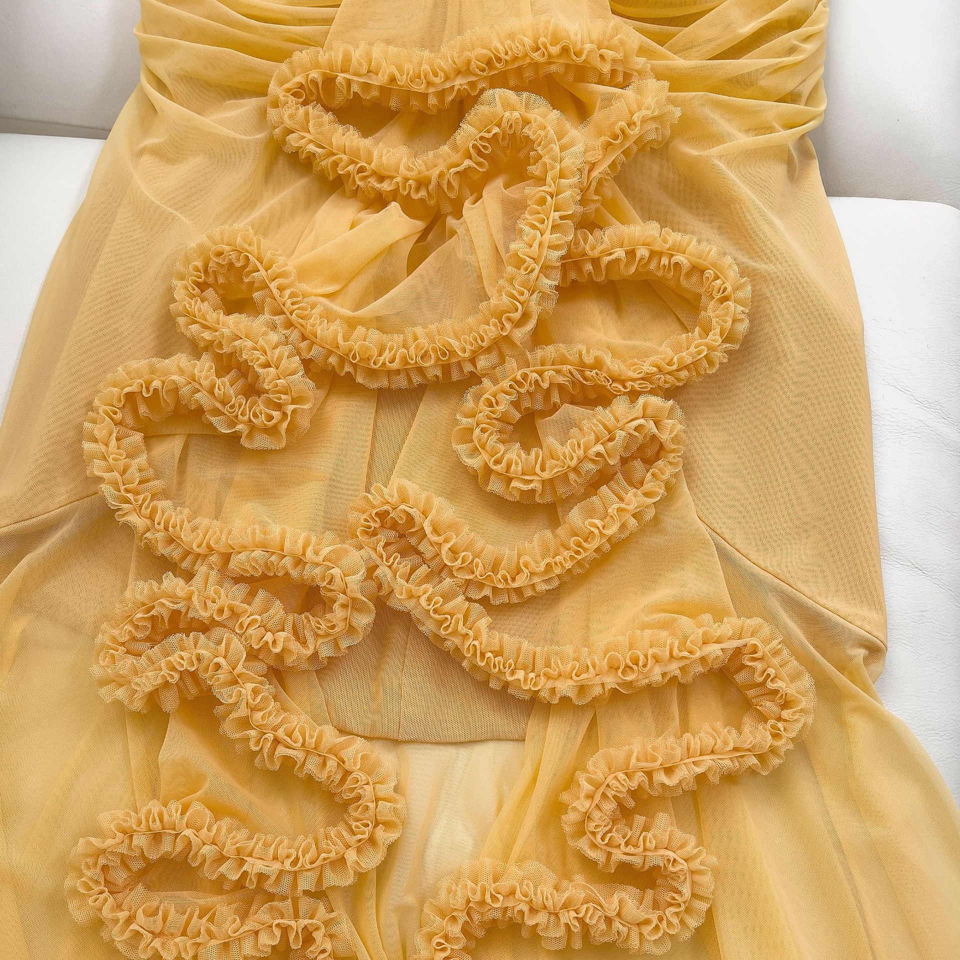 French socialite style dress with elastic mesh, irregular fishtail skirt, slim fit suspender long skirt, formal dress 68893 French socialite style dress with elastic mesh, irregular fishtail skirt, slim fit suspender long skirt, formal dress 68893