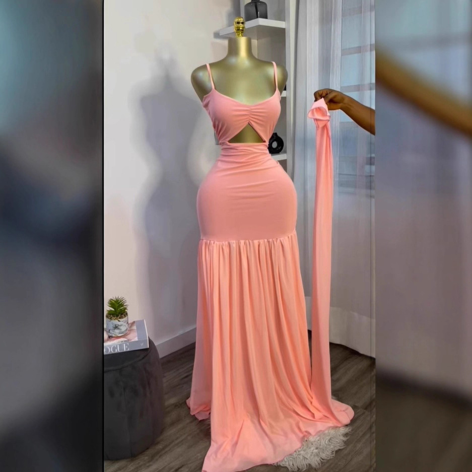 In stock 2025 summer new European and American cross-border camisole splicing sleeveless dress temperament slim fit long dress with silk scarf included In stock 2025 summer new European and American cross-border camisole splicing sleeveless dress temperament slim fit long dress with silk scarf included