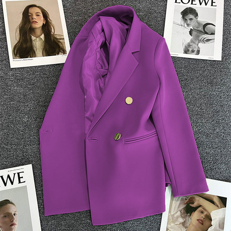 Autumn purple small suit jacket for women, 2025 Spring and Autumn new Korean version, internet celebrity temperament, small casual suit Autumn purple small suit jacket for women, 2025 Spring and Autumn new Korean version, internet celebrity temperament, small casual suit