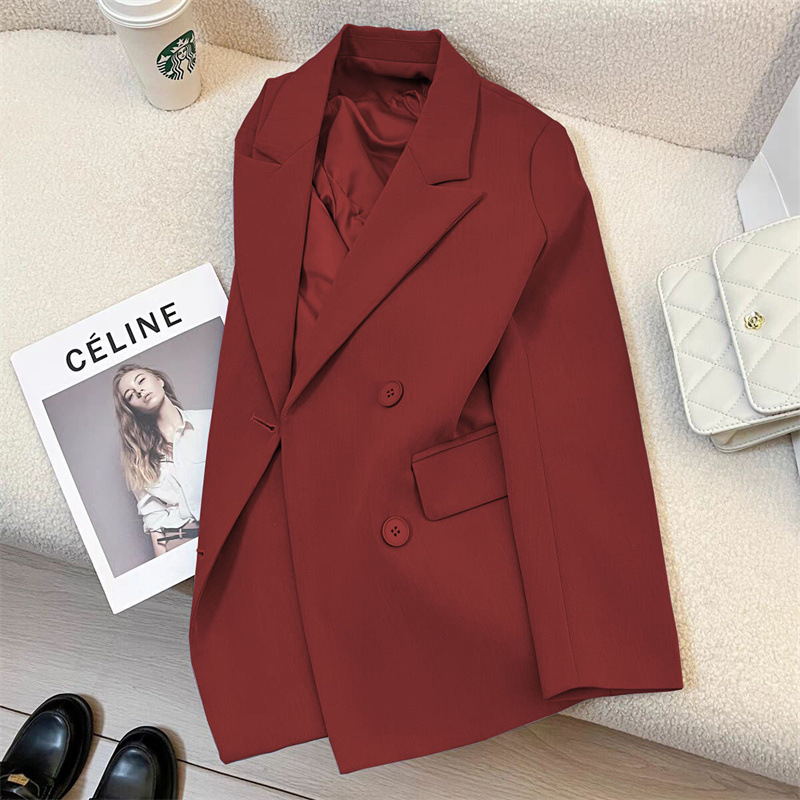 European style suit jacket for women 2025 new spring and autumn hot items, small stature, high-end sense, versatile British style fashion suit European style suit jacket for women 2025 new spring and autumn hot items, small stature, high-end sense, versatile British style fashion suit