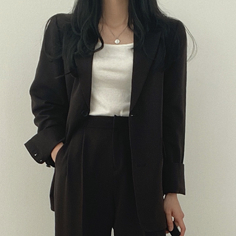 Small suit retro jacket slim fashion 2025 Spring and Autumn women's Korean version casual design sense top and trousers set Small suit retro jacket slim fashion 2025 Spring and Autumn women's Korean version casual design sense top and trousers set