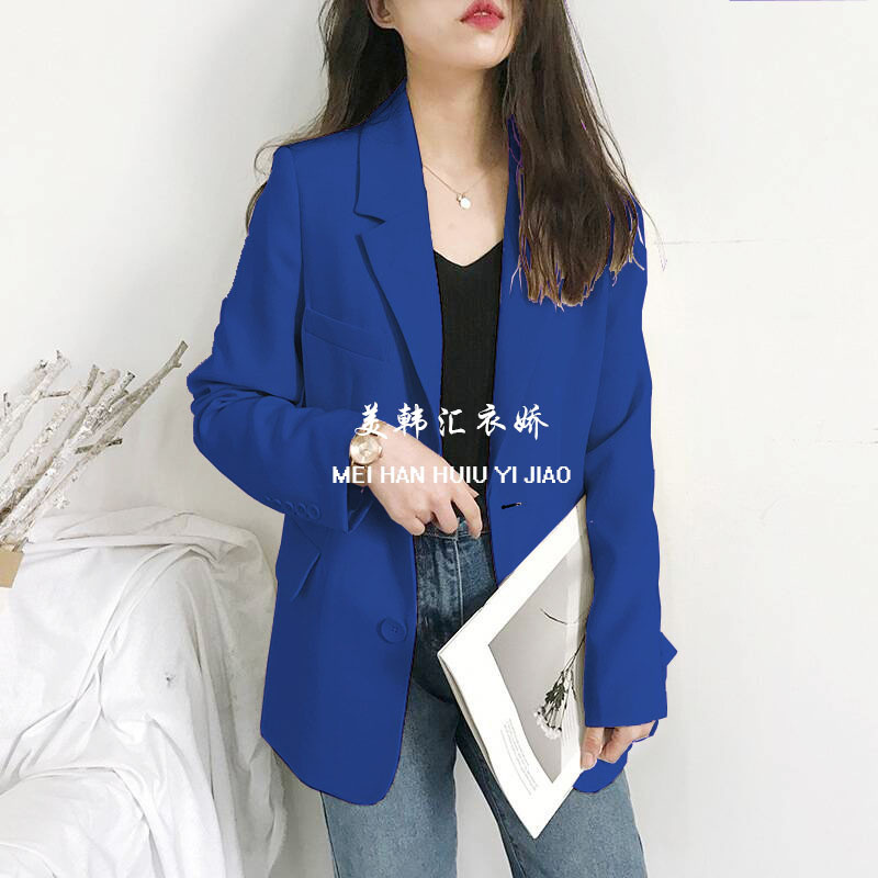 New women's suit jacket 2025 Spring and Autumn new Korean version loose student mid length top casual small suit for women New women's suit jacket 2025 Spring and Autumn new Korean version loose student mid length top casual small suit for women