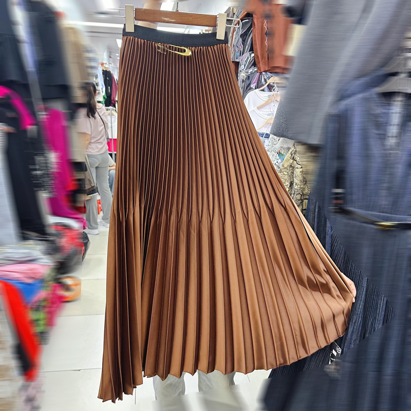 Thirteen line Australian irregular pleated skirt with elastic waistband and drooping feeling, pleated long skirt with large swing, A3 # 9007 Thirteen line Australian irregular pleated skirt with elastic waistband and drooping feeling, pleated long skirt with large swing, A3 # 9007