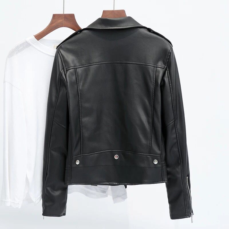 New women's clothing European and American fashion lapel zipper women's leather jacket women's jacket solid color fashion women's jacket women's jacket New women's clothing European and American fashion lapel zipper women's leather jacket women's jacket solid color fashion women's jacket women's jacket