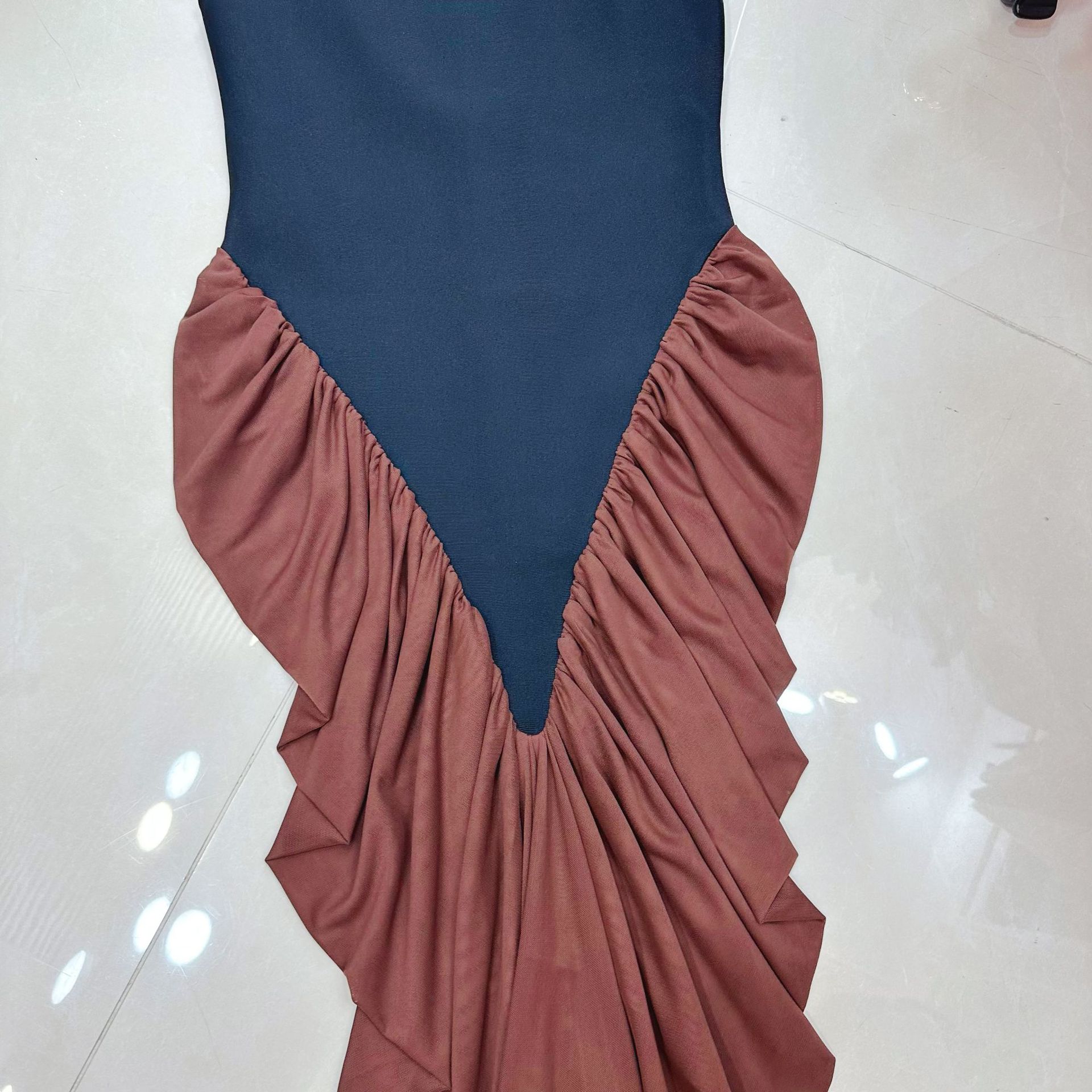 Thirteen Rows New Black and White Collar Sleeveless Casual Long Dress Evening Dress Bandage Dress Evening Dress Gift Dress A1 # 8523 Thirteen Rows New Black and White Collar Sleeveless Casual Long Dress Evening Dress Bandage Dress Evening Dress Gift Dress A1 # 8523