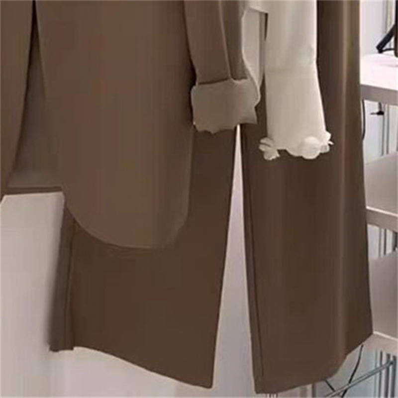 2025 Spring and Autumn plus size suit set, women's fat mm loose casual formal suit, wide leg pants two-piece set, small suit jacket 2025 Spring and Autumn plus size suit set, women's fat mm loose casual formal suit, wide leg pants two-piece set, small suit jacket