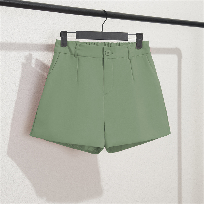 Spring and summer slim fit and slimming shorts for women in blue, new 2025 Korean version with a casual A-line design, wide leg pants for outerwear Spring and summer slim fit and slimming shorts for women in blue, new 2025 Korean version with a casual A-line design, wide leg pants for outerwear