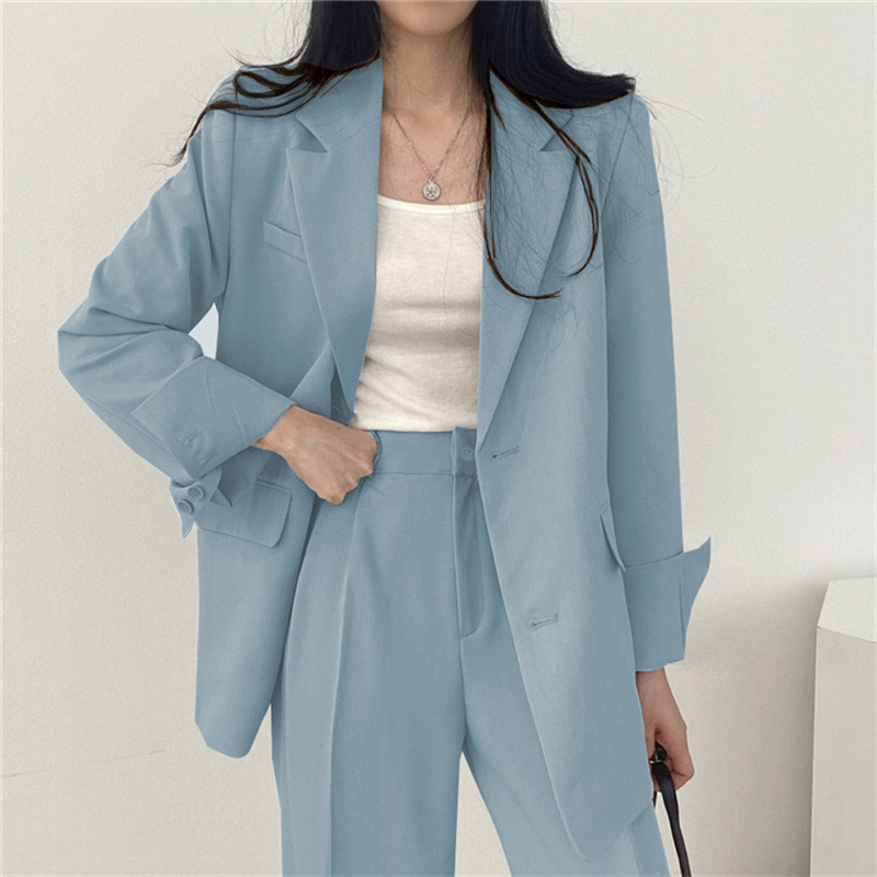 Small suit retro jacket slim fashion 2025 Spring and Autumn women's Korean version casual design sense top and trousers set Small suit retro jacket slim fashion 2025 Spring and Autumn women's Korean version casual design sense top and trousers set