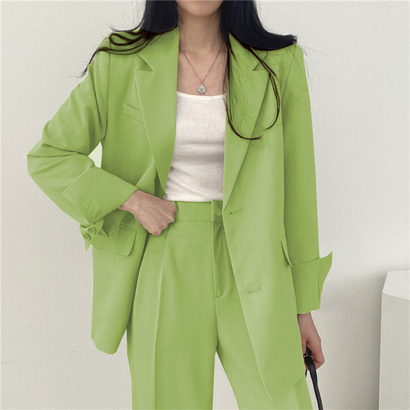 Small suit retro jacket slim fashion 2025 Spring and Autumn women's Korean version casual design sense top and trousers set Small suit retro jacket slim fashion 2025 Spring and Autumn women's Korean version casual design sense top and trousers set