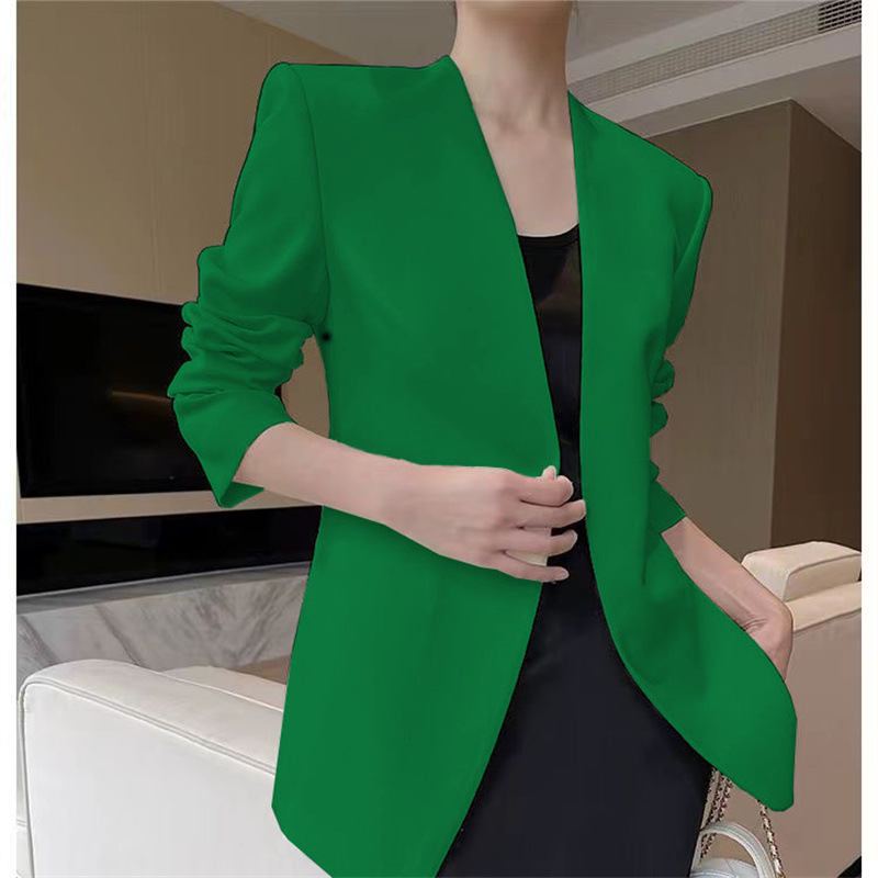 2025 New Small Suit Women's Coat Women's Spring and Autumn Foreign Trade Suit Versatile Fashion Simple Multi Color Top Women 2025 New Small Suit Women's Coat Women's Spring and Autumn Foreign Trade Suit Versatile Fashion Simple Multi Color Top Women
