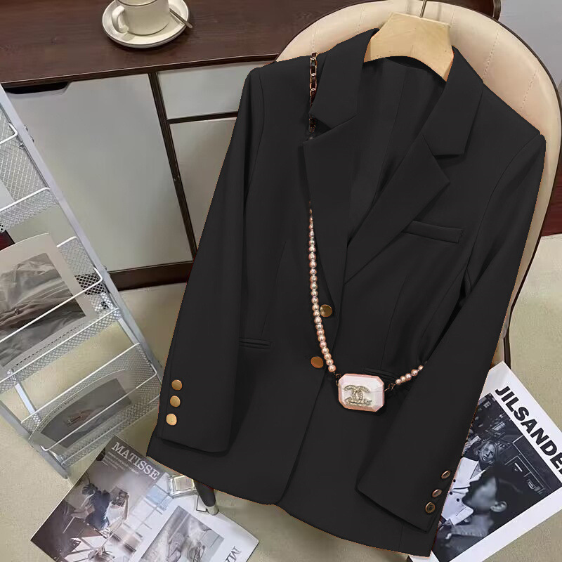 Autumn suit jacket for women 2025 Spring and Autumn new Korean version casual commuting temperament goddess Fan Ka color suit jacket Autumn suit jacket for women 2025 Spring and Autumn new Korean version casual commuting temperament goddess Fan Ka color suit jacket