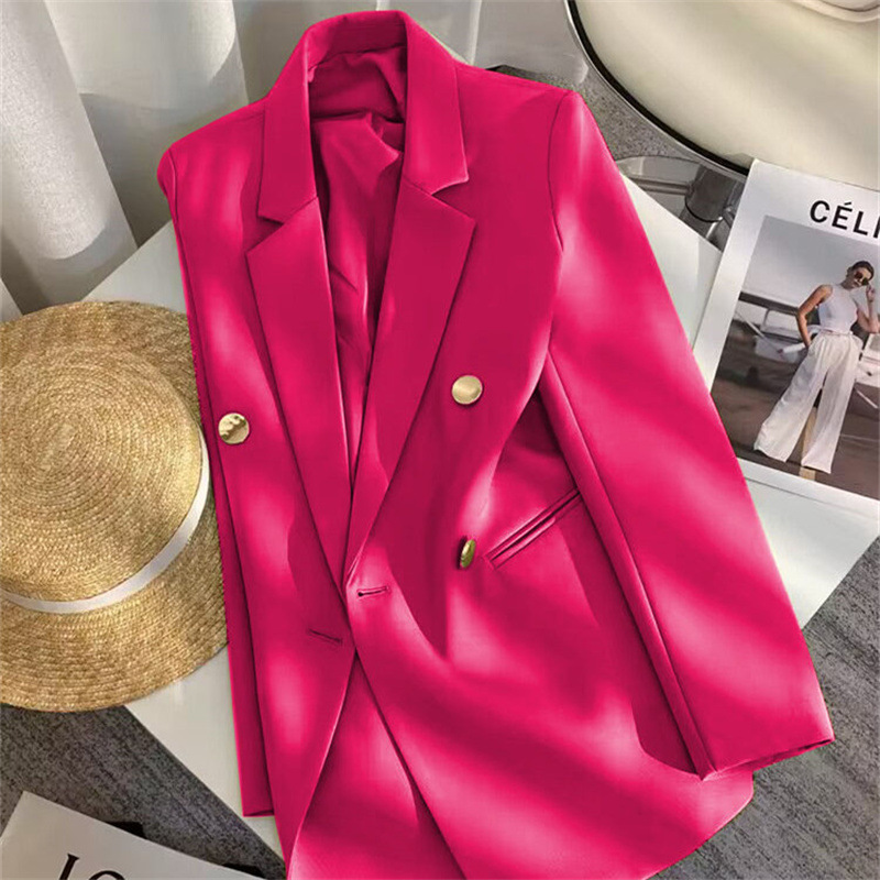 Small suit jacket for women in spring and autumn 2025, new fashion Korean version, loose temperament, college style suit, women's top trend Small suit jacket for women in spring and autumn 2025, new fashion Korean version, loose temperament, college style suit, women's top trend