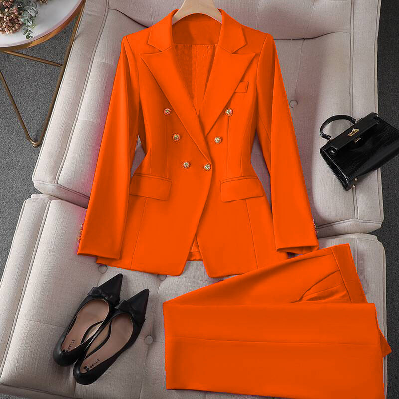 Small suit retro jacket slim fashion 2025 Spring and Autumn women's Korean version casual design sense top and trousers set Small suit retro jacket slim fashion 2025 Spring and Autumn women's Korean version casual design sense top and trousers set