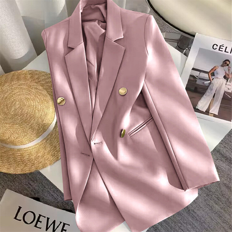 Small suit jacket for women in spring and autumn 2025, new fashion Korean version, loose temperament, college style suit, women's top trend Small suit jacket for women in spring and autumn 2025, new fashion Korean version, loose temperament, college style suit, women's top trend