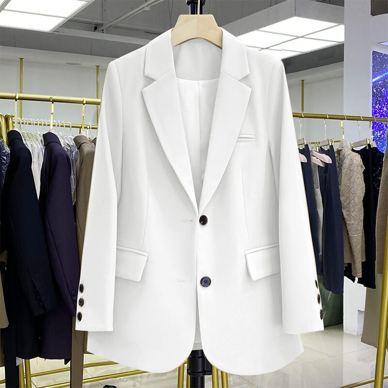 Black small suit women's jacket casual small loose Korean version small suit women's design sense suit small suit jacket women Black small suit women's jacket casual small loose Korean version small suit women's design sense suit small suit jacket women